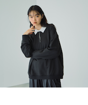 配色ポロスウェットプルオーバー≪セットアップ対応/手洗い可能≫