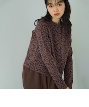 アニマル柄カーディガン≪手洗い可能≫