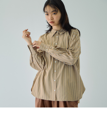 ブロードストライプマルチブラウス≪手洗い可能≫