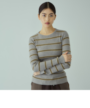 MIXカラーボーダーニットプルオーバー