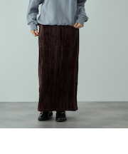 クラッシュベロアスカート≪手洗い可能≫