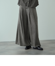 バイオシルクタックフレアパンツ≪洗濯機で洗える≫