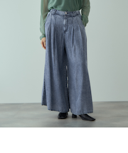 バイオシルクタックフレアパンツ≪洗濯機で洗える≫