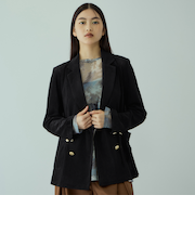 シアーベロアダブルテーラージャケット