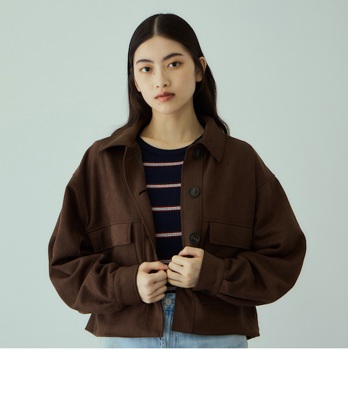 スウェードチョウライトショートジャケット