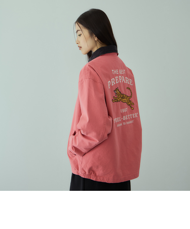 TIGER刺繍ダックジャケット≪手洗い可能≫