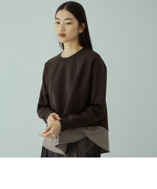 軽量ボンディングバックテールプルオーバー≪洗濯機で洗える≫