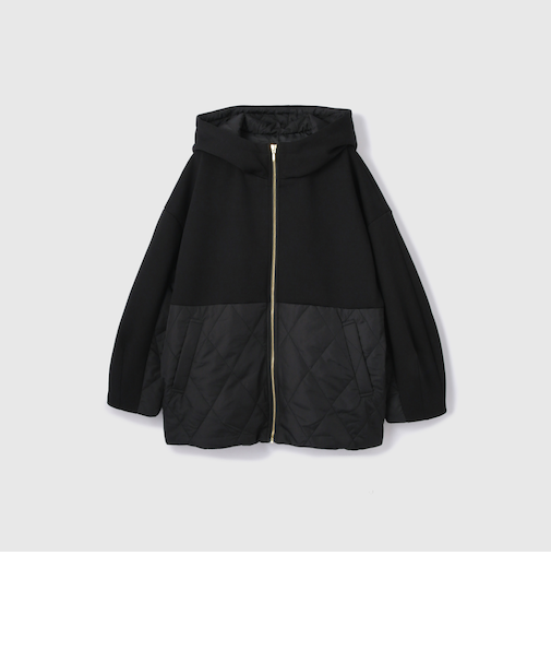 キルトダンボールコクーンスリーブブルゾン