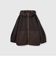 キルトダンボールコクーンスリーブブルゾン