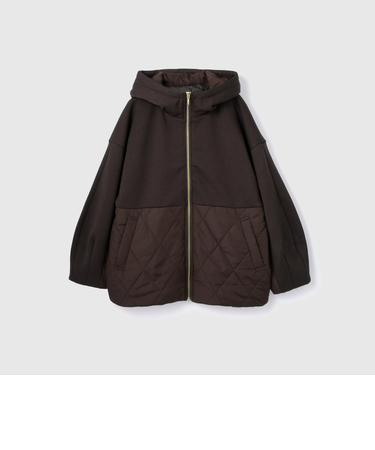 キルトダンボールコクーンスリーブブルゾン