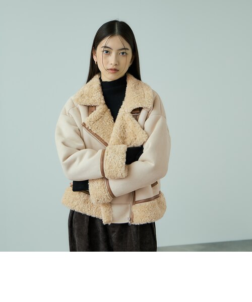 フェイクムートンボアブルゾン｜ビッキーの通販｜&mall（アンドモール