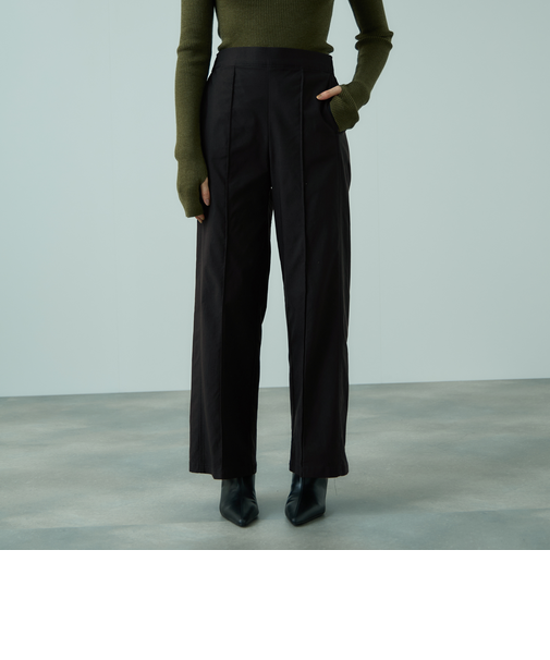 HAKIYASEブラッシュバックワイドパンツ≪手洗い可能≫