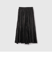 ワッシャーマットサテンプリーツスカート≪手洗い可能≫