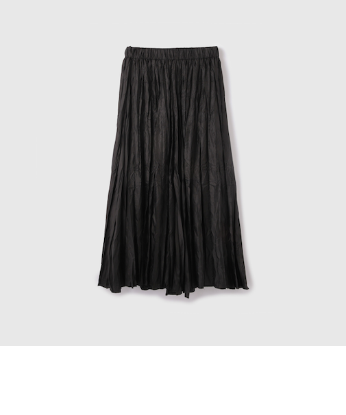 ワッシャーマットサテンプリーツスカート≪手洗い可能≫