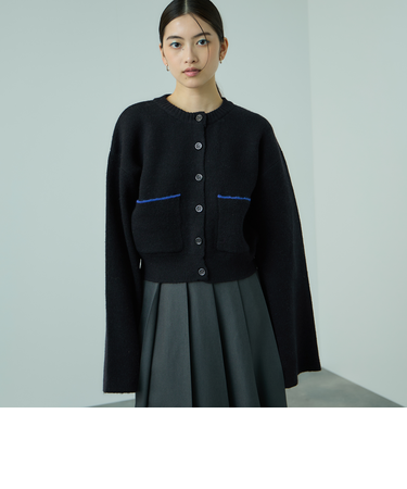 アルパカタッチダブルフェイスニットカーディガン≪手洗い可能≫