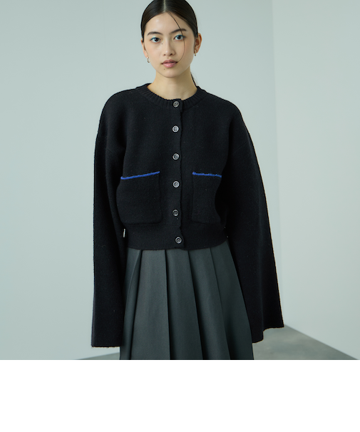 アルパカタッチダブルフェイスニットカーディガン≪手洗い可能≫