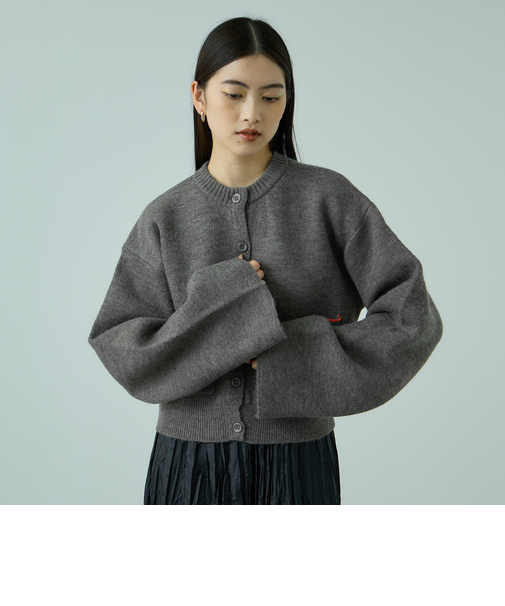 アルパカタッチダブルフェイスニットカーディガン≪手洗い可能≫