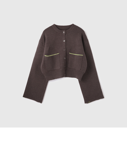 アルパカタッチダブルフェイスニットカーディガン≪手洗い可能≫