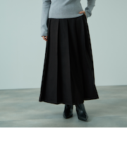 ワイドプリーツスリットスカート≪手洗い可能≫