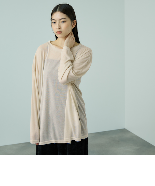 セミシアーオーバーサイズカットソー≪手洗い可能≫