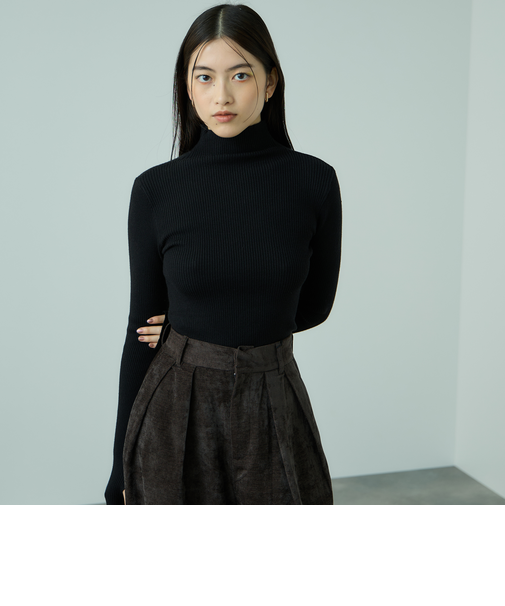 サムホールハイネックニットプルオーバー≪手洗い可能≫