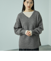 アルパカタッチVネックニットプルオーバー≪手洗い可能≫