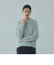 カーブヘムシャギーニットプルオーバー≪手洗い可能≫