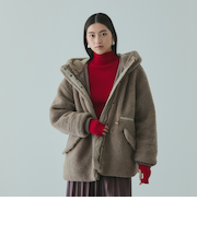 ショートボア中綿ドロストブルゾン