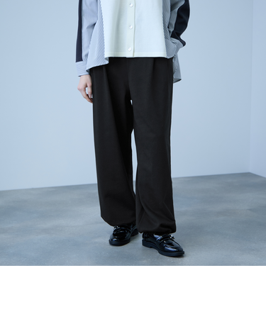 【着回し抜群】裏毛2タックパンツ