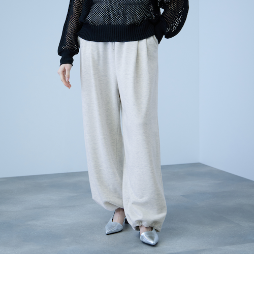 着回し抜群】裏毛2タックパンツ｜ビッキーの通販｜&mall（アンドモール