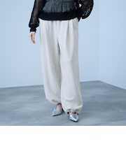 【着回し抜群】裏毛2タックパンツ