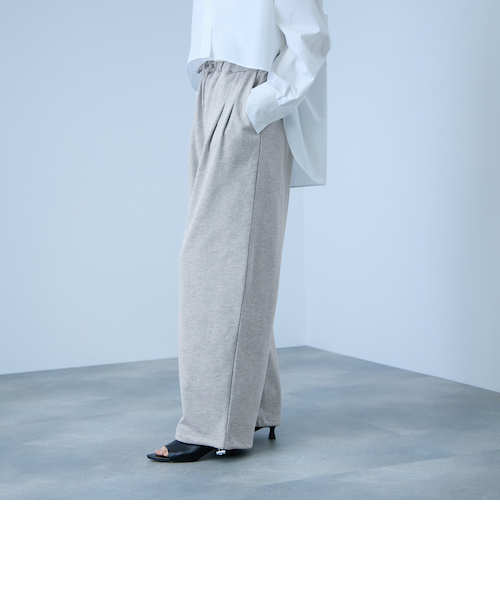 着回し抜群】裏毛2タックパンツ｜ビッキーの通販｜&mall（アンドモール