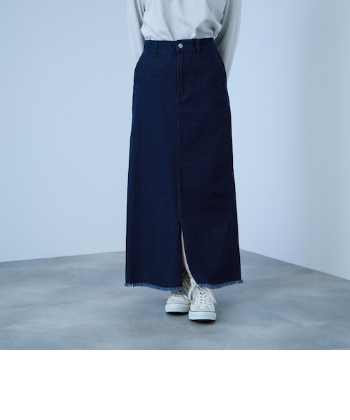 【落ち感◎】10OZデニムIラインスカート