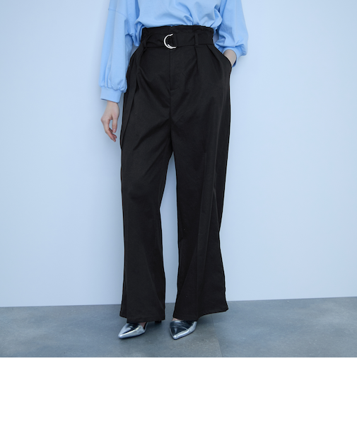 【大人の抜け感】ツイルチノワイドパンツ