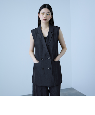 【シーズンレス】ナイロンツイルデニムベスト