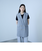 【シーズンレス】ナイロンツイルデニムベスト
