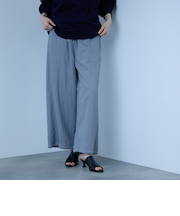 【シーズンレス】ナイロンツイルデニムイージーワイドパンツ