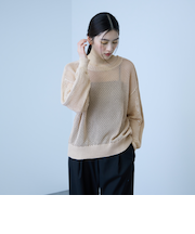 クルーネックワイドプルオーバー