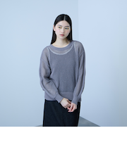 クルーネックワイドプルオーバー