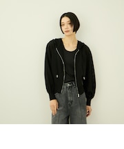 ラメシアーニットパーカー