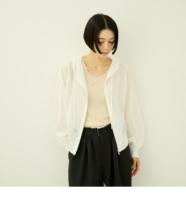 ラメシアーニットパーカー