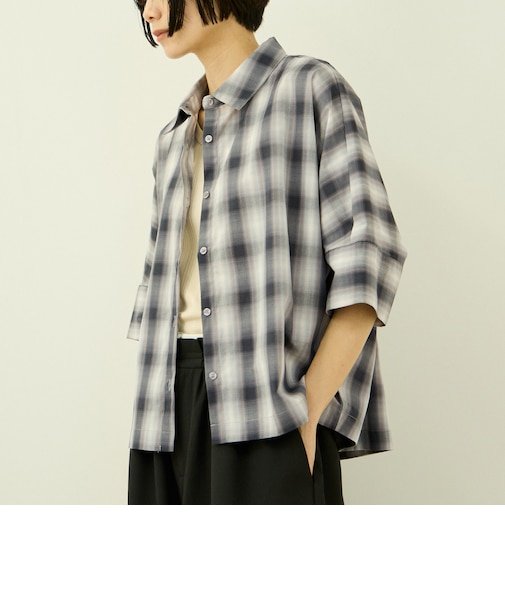 ブロードチェックシャツ