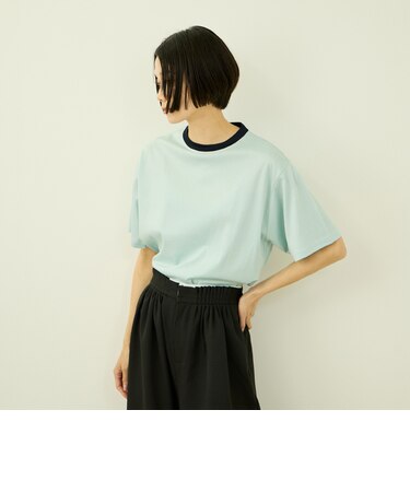 【一日、清潔感。】汗じみケア ひんやりリンガーTシャツ