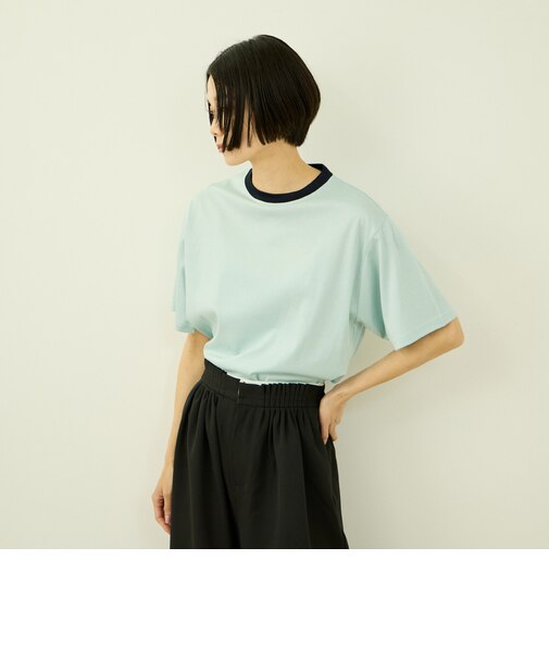 【一日、清潔感。】汗じみケア ひんやりリンガーTシャツ