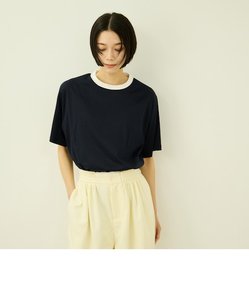 【一日、清潔感。】汗じみケア ひんやりリンガーTシャツ