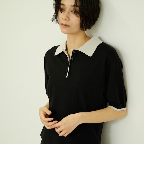 ビッキー　ドッキングレイヤードニット EIMY ISTOIRE（エイミーイストワール）の「シャツドッキングレイヤード