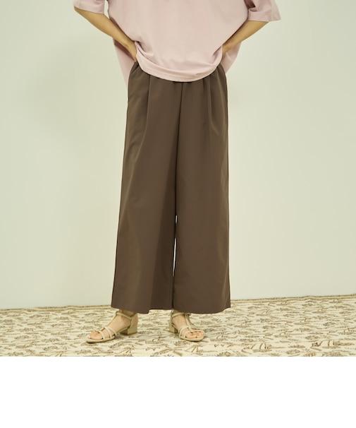 【涼やかストレッチ】ワイドパンツ