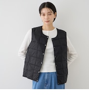 【TAION】ベーシッククルーネックボタン インナーダウンベスト