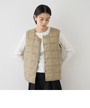 【TAION】ベーシッククルーネックボタン インナーダウンベスト