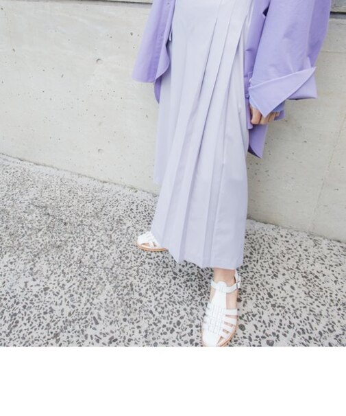 【2022SS叶えるシリーズ】MIRANDAサイドプリーツワイドパンツ≪手洗い可能≫